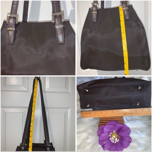 Shoulder Travel Bag Tote Purse Leopard Animal Print Calf Skin Fur Trim EUC - Picture 6 of 8